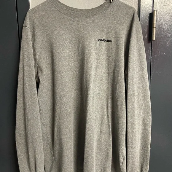 patagonia warm grey long sleeve with box logo - Picture 2 of 2